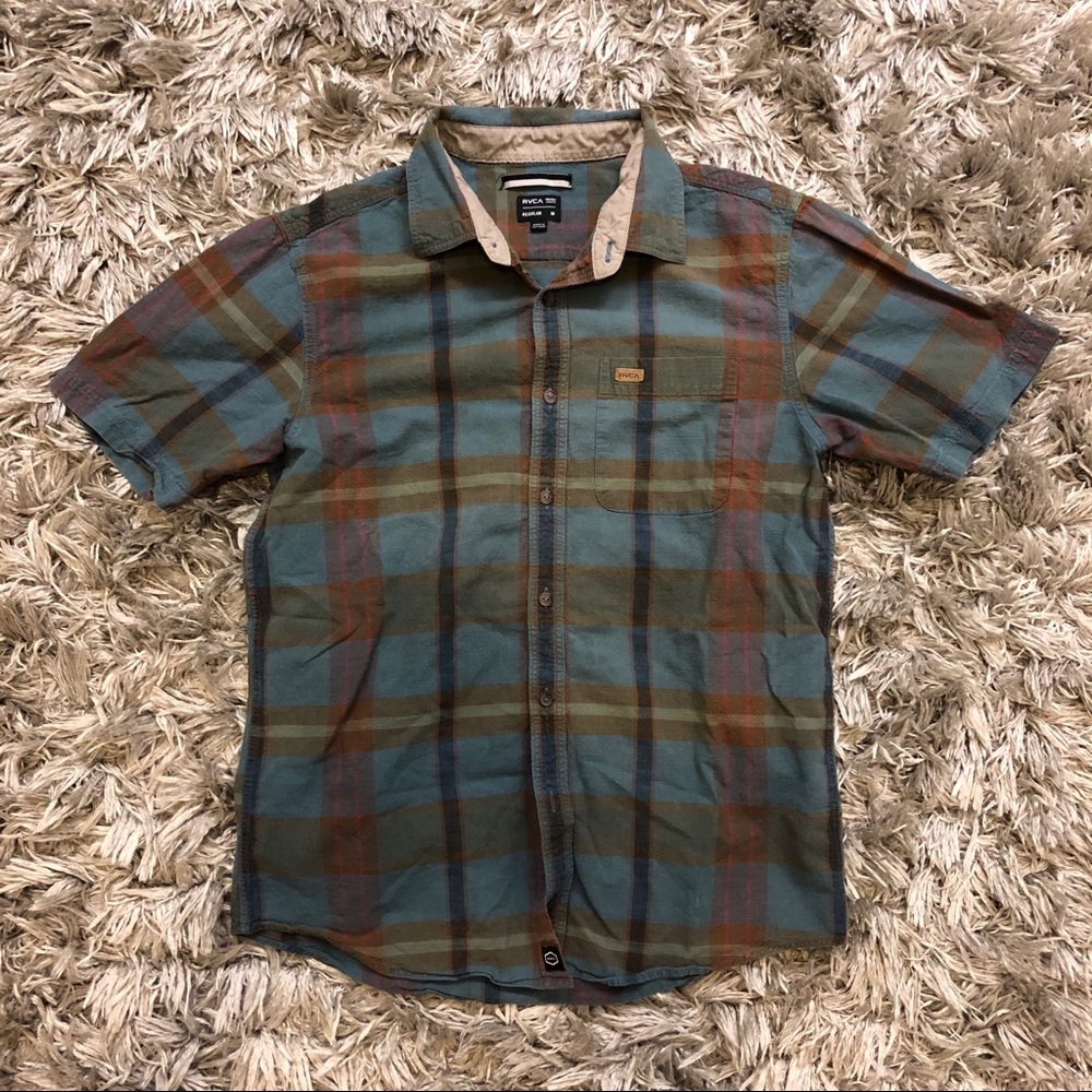 RVCA short sleeve button up shirt
